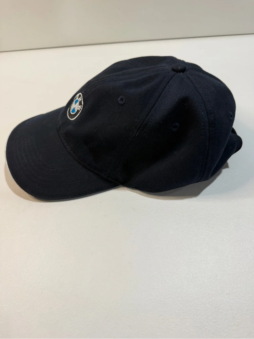 BMW Men's Navy Blue Embroidered Logo Cap